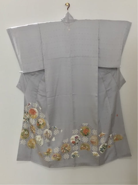 薄紫　丸文　草花　金糸　金彩［4570191711161］