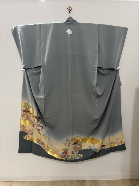 色留 薄灰 祇園祭 京都 暈し染め 寿光織 金糸［4570191712687］