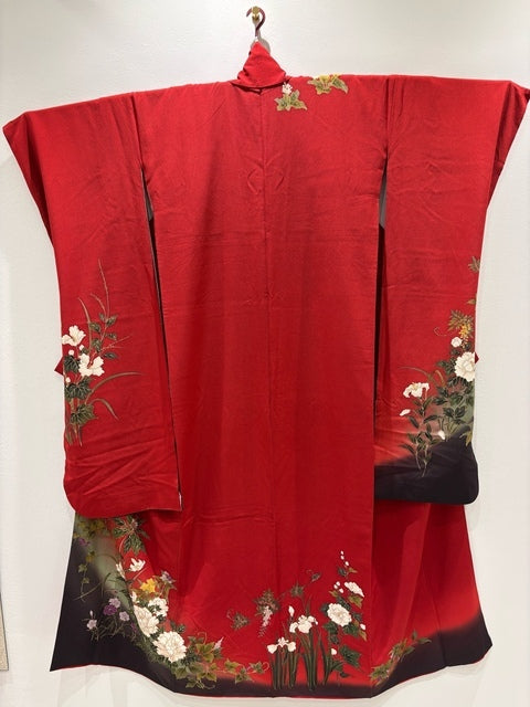 赤　牡丹　草花 金糸 金彩 ［4570191713899］