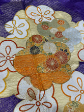 Load image into Gallery viewer, 紫　パープル　駒刺繍　雲取梅花文　金銀彩　4570191715039
