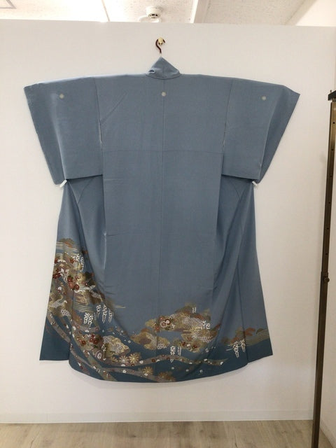 色留　青灰色　雲文　鶴　金糸　金銀彩［4570191712076］