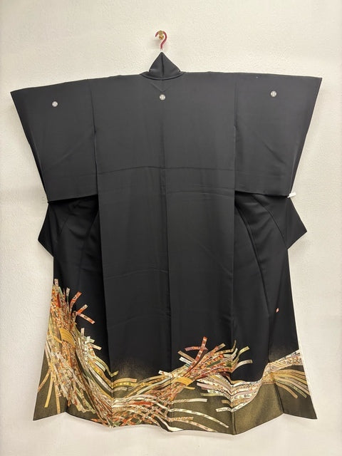 黒留　束ね熨斗吉祥花文　金彩［4570191713776］