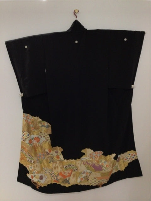 黒留　扇面花文　［4570191710089］