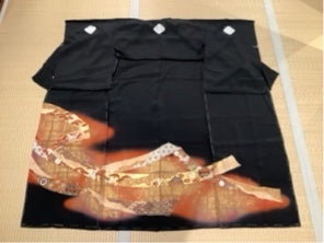 黒留　熨斗柄　鶴　金駒