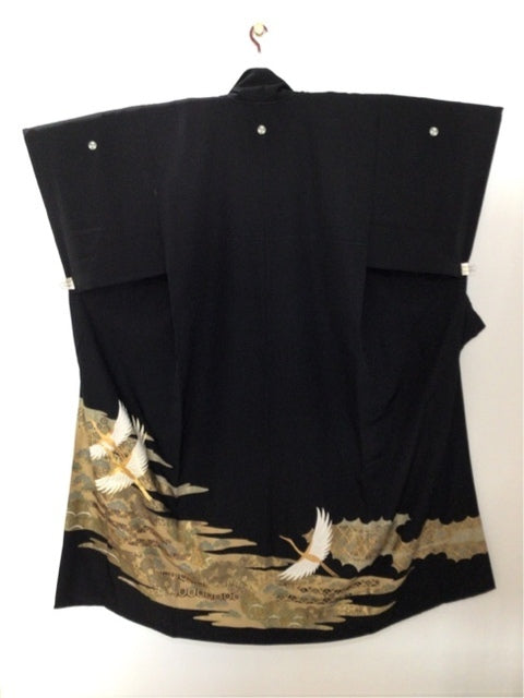 黒留　鶴　吉祥草花文　［4570191710034］