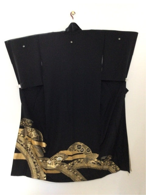 黒留　地紙　宝尽くし　松　鳳凰　4570191654581