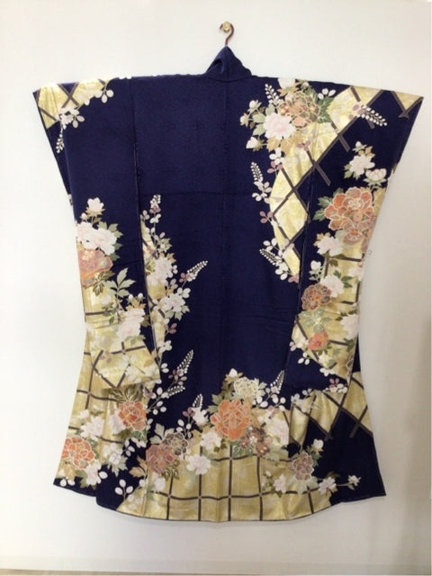 青　格子　牡丹　［4570191654109］