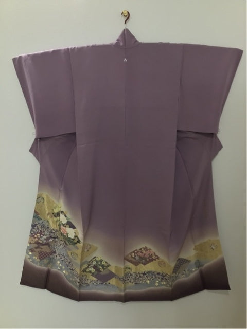 うす紫 琳派四季花宴図 流水 金銀糸［4570191710973］