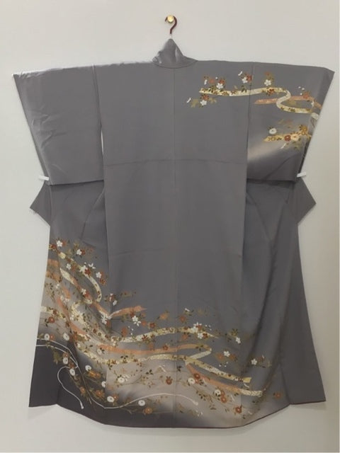 灰色　蔓帯 桜 金銀彩 ぼかし［4570191711383］