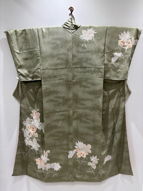 灰緑　花　松　梅　菊　草花　金彩［4570191714032］