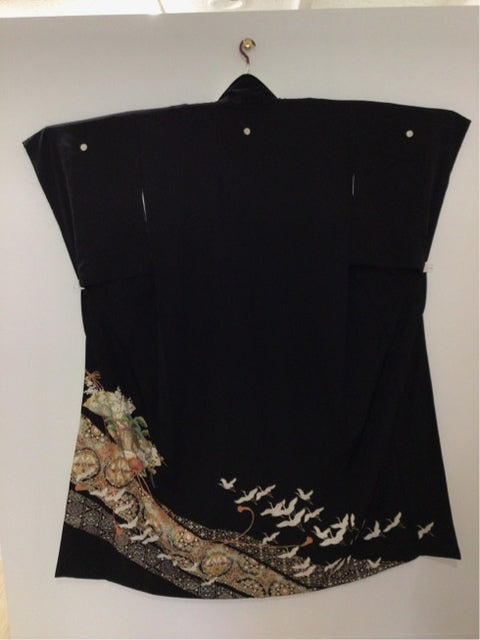 黒留　鶴　御所車　花文　［4570191710126］