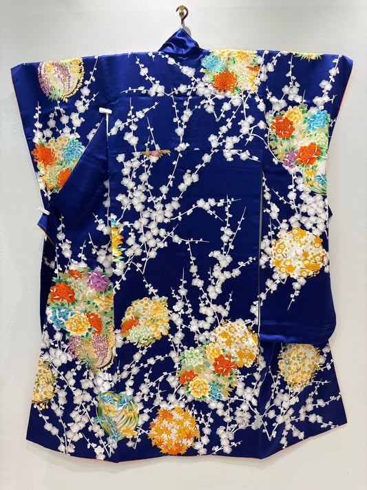 青　花蝶丸文　駒刺繍　金彩 ［4570191716883］