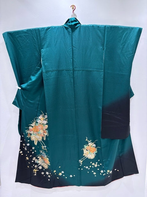 Dark green, pine, bamboo, plum blossoms, flowing water, gold accents [4570191713790]