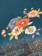 画像をギャラリービューアに読み込む, ラグランL　深緑　桜　流水　金彩［4570191694174］
