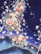 画像をギャラリービューアに読み込む, ヴェラＳ 青紫　花車　桜　金銀彩　ぼかし［4570191697236］
