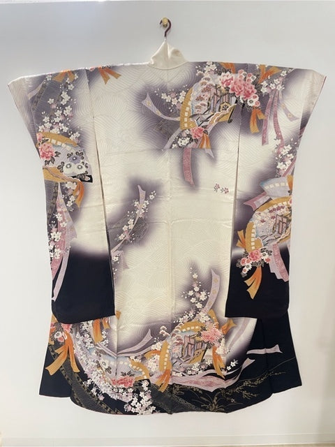 白　黒　薄紫　扇子　牡丹　御所車　［4570191654598］