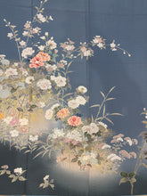 Load image into Gallery viewer, 水色　くすみブルー　枝花文　暈し染め　金彩［4570191718634］
