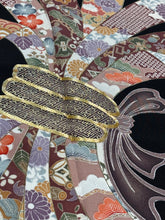 画像をギャラリービューアに読み込む, 黒留　宝尽くし束ね熨斗文　駒刺繍　金彩［4570191719013］
