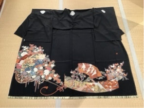 黒留　花車　扇　花