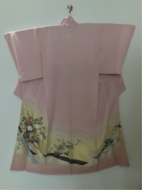 ピンク　山本寛斎　寿光織　花車　牡丹　金銀糸［4570191711499］