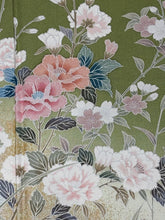 Load image into Gallery viewer, 柳色　緑　草花文　牡丹　紫陽花　暈し染め［4570191718146］
