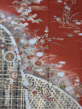 Load image into Gallery viewer, 朱色 赤茶 松竹梅 菊 金彩 ぼかし［4570191717408］
