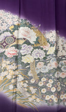 Load image into Gallery viewer, プレミアム　紫　牡丹　扇文様［4570191716807］
