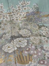 Load image into Gallery viewer, プレミアム　裏葉色　緑　花籠　梅　菊　牡丹　仮絵羽［4570191717255］
