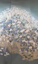 Load image into Gallery viewer, 灰緑　モスグリーン　流水花文　暈し染め　金彩［4570191717071］
