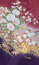 Load image into Gallery viewer, ピンク　紫　牡丹 菊 金彩 ぼかし ［4570191717286］
