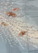 Load image into Gallery viewer, 水色　扇面　橘　金銀彩　ぼかし［4570191715381］
