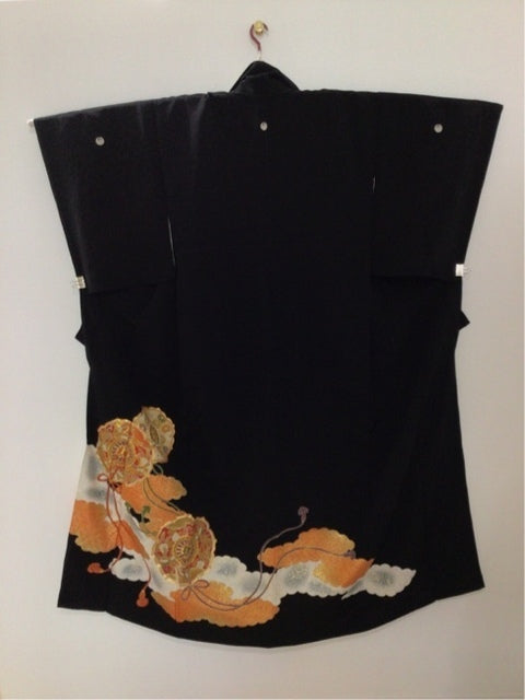 黒留　鏡裏鳳凰　雲取り　花文　［4570191710065］