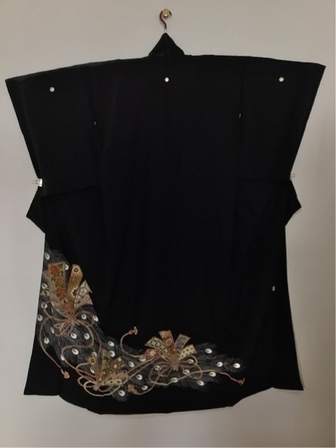 黒留　束ね短冊花文　作家物　金彩［4570191710386］