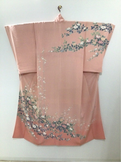 ピンク　草花　落款あり［4570191710324］