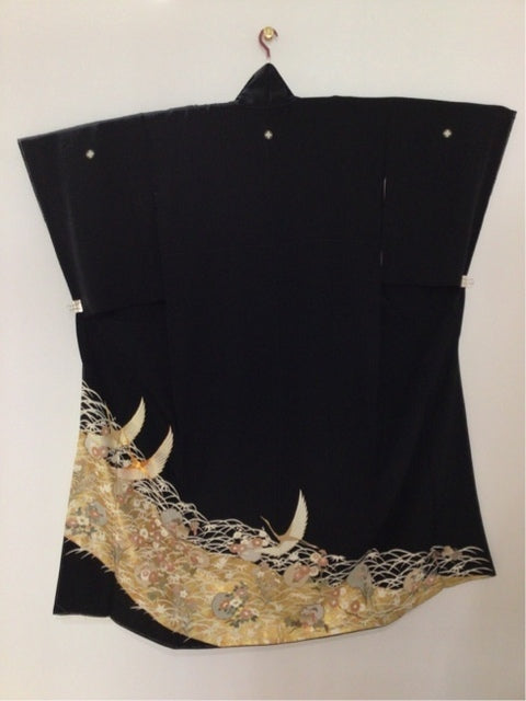 黒留　鶴　波　花文　［4570191710119］