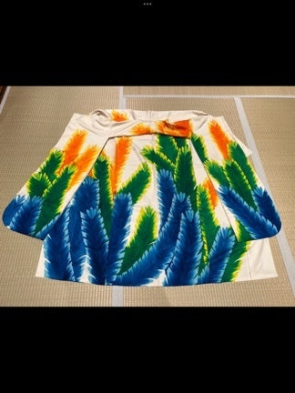 振袖、羽根、青、緑、オレンジ［4570191651023］