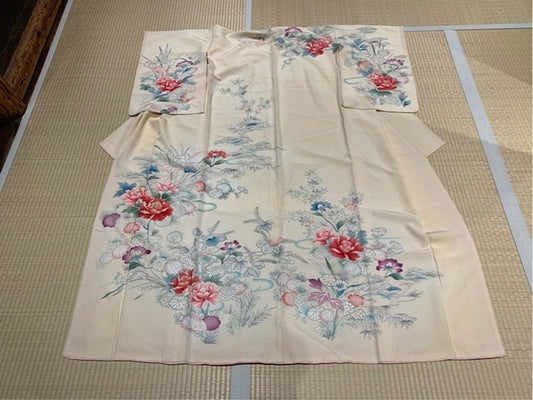 クリーム色、牡丹、花［4570191652204］