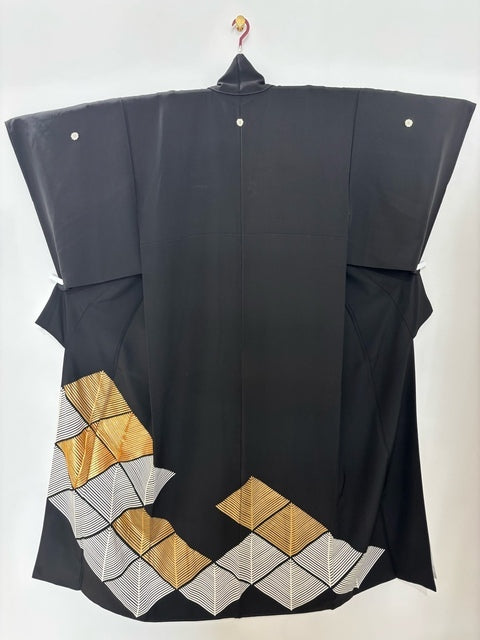 黒留　菱文　駒刺繍　金彩［4570191712441］