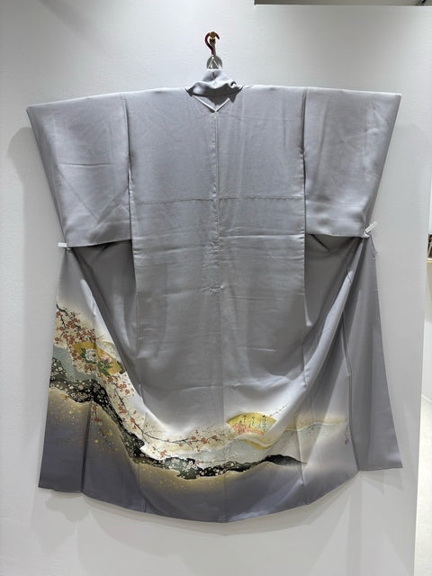 プレミアム 色留 薄灰 寿光織 牡丹 枝梅 金銀糸［4570191713479］