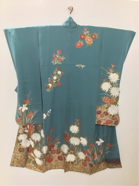 青緑 菊 椿 金彩［4570191710331］