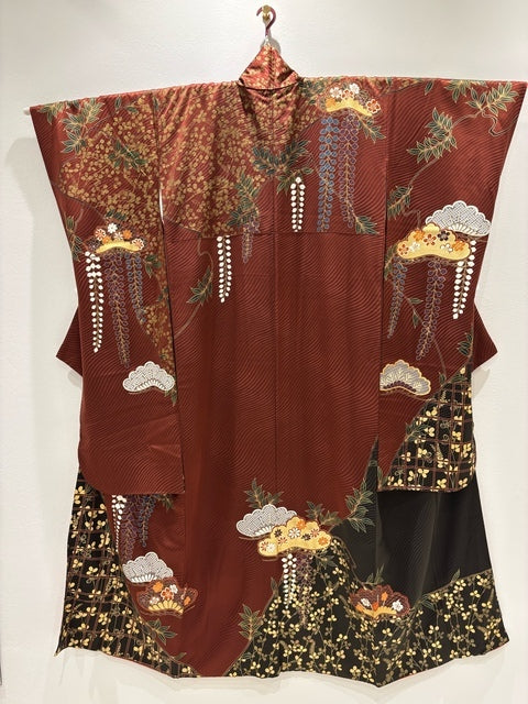 赤紫　松 萩 金糸 金彩［4570191713448］