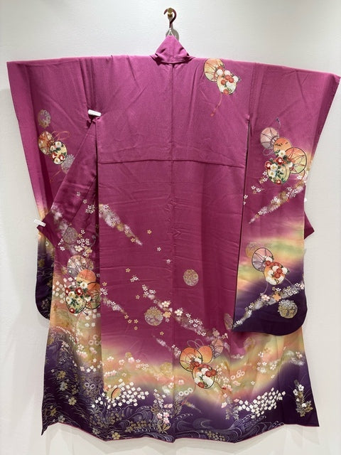 薄紫　紫　鼓　草花　金銀彩　ぼかし［4570191713882］