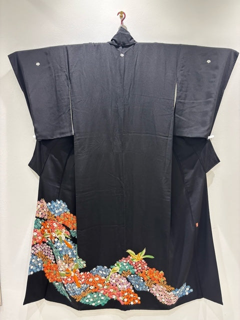 黒留　花鳥文　作家物　刺繍　金彩［4570191714339］