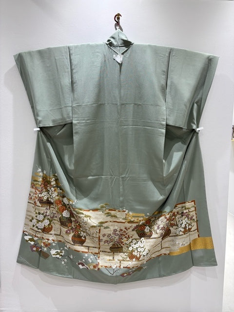 色留 緑 陶器 梅 菊 紅葉 牡丹 椿 花 金彩［4570191713042］