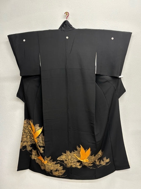 黒留　プレミアム　飛鶴松文　駒刺繍　金彩［4570191714087］