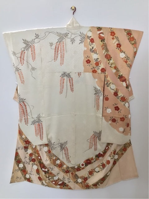 クリーム　菊 桜 金糸 金彩［4570191711666］