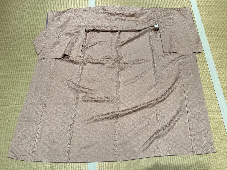 小紋　麻の葉地模様　絞り　薄紫 [4570191650132]