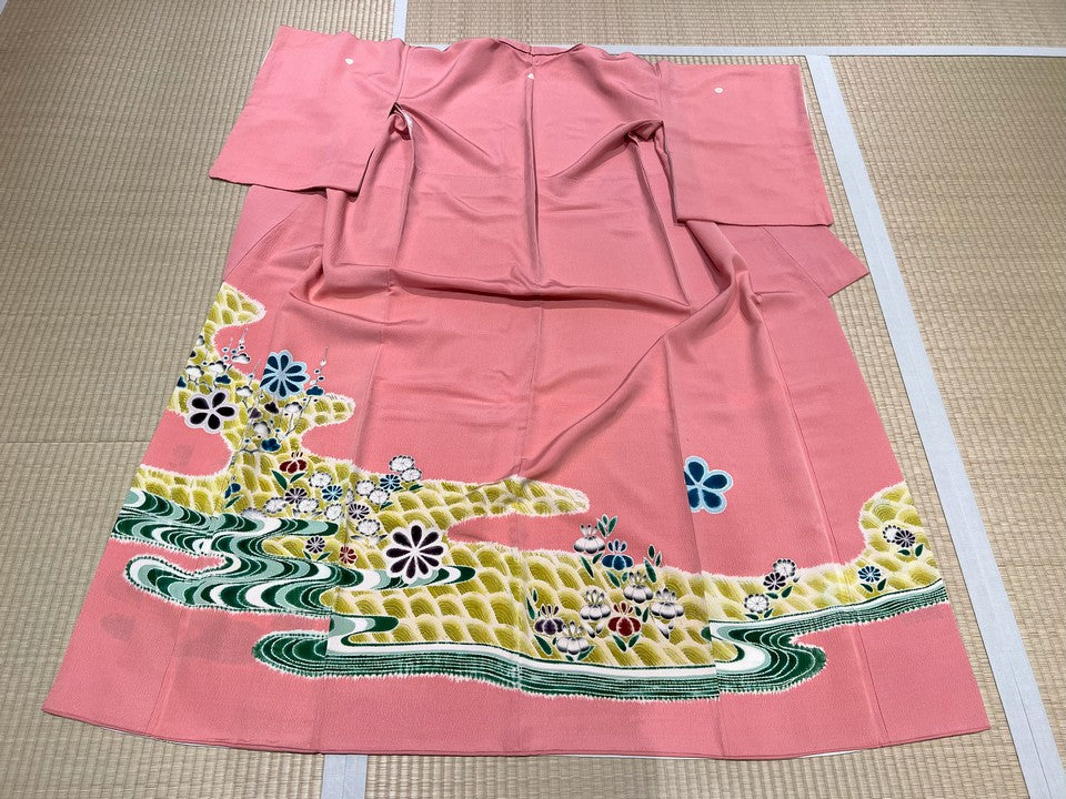 ピンク　菊　流水 [4570191650378]