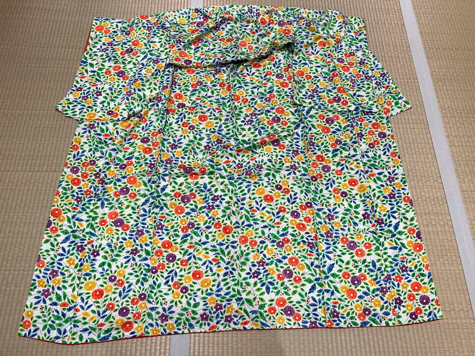 小紋　白地　菊　桔梗 [4570191650958]