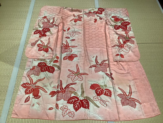 Pink and white gradient furisode kimono [4570191651207]